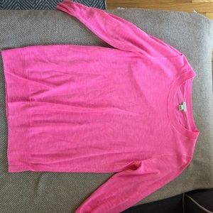 J. Crew hot pink sweater
